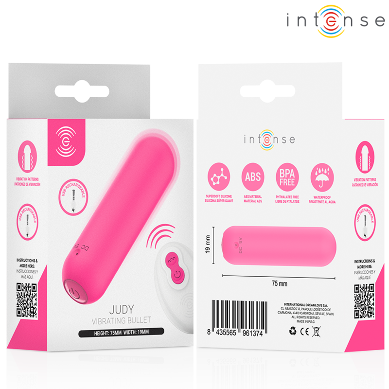 INTENSE - JUDY VIBRATORE RICARICABILE A FORMA DI BULBO CON TELECOMANDO ROSA – Telecomando – foto 5