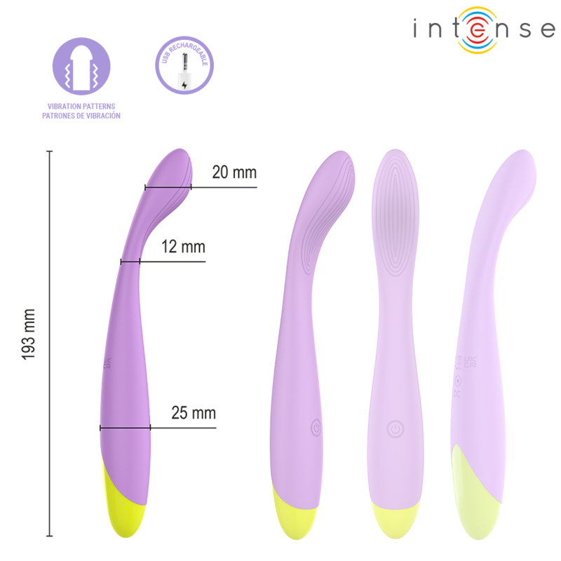 INTENSE - LUCCA STIMOLATORE DEL PUNTO G FLESSIBILE RICARICABILE TRAMITE USB – Vibratori HI-TECH – foto 3