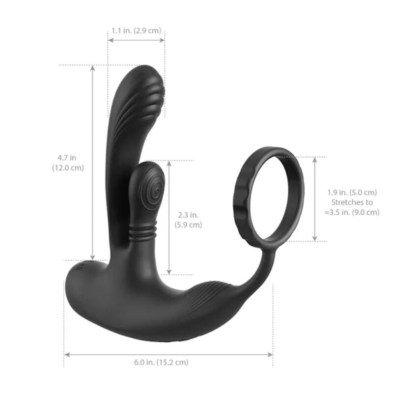 ANAL FANTASY ELITE - STIMOLATORE ANALE E PERINEALE RICARICABILE PER INTIMO DELL'AGAMES ANALE – Cockring con vibrazione – foto 2