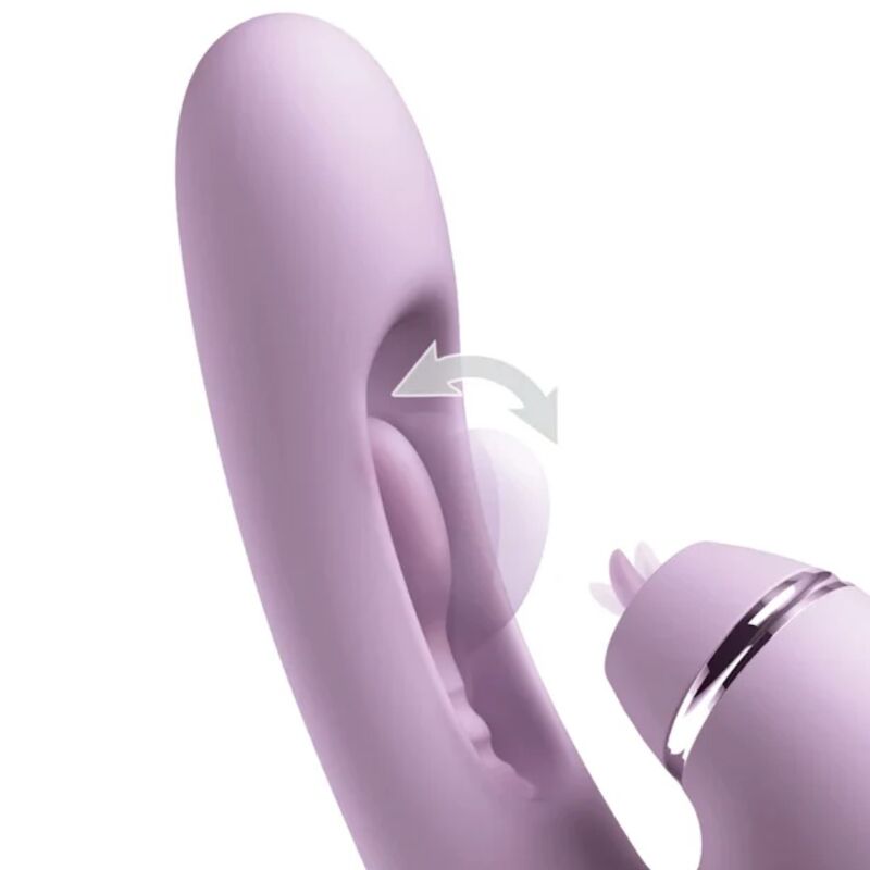 FANTASY FOR HER - VIBRATORE G-TOUCH PULSE PRO VIOLA PER LA STIMOLAZIONE DEL PUNTO G E DEL CLITORIDE A FORMA DI CONIGLIO – Vibratori di coniglio – foto 2