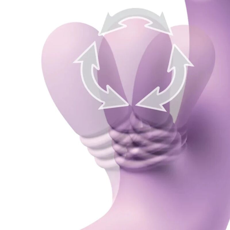 FANTASY FOR HER - VIBRATORE A CONIGLIO VIOLA PER LA CONSULTAZIONE DEL PUNTO G E DEL CLITORIDE (INTIMOTION FLUTTER PRO) – Vibratori di coniglio – foto 3