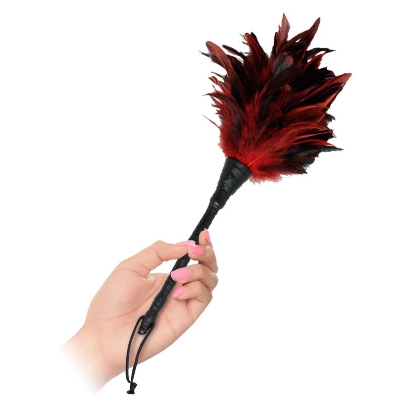 FETISH FANTASY SERIES - BLACK & RED FRISKY FEATHER TICKLER – Piume