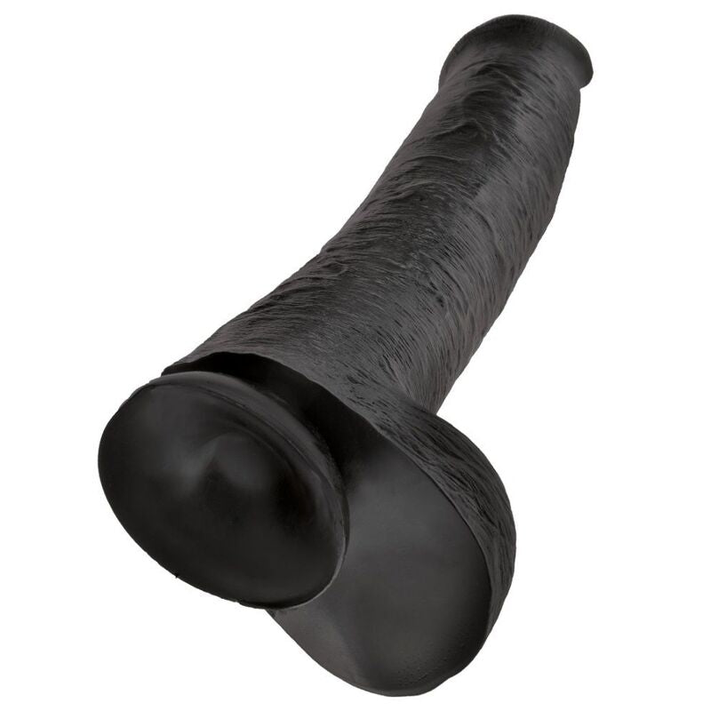 KING COCK - DILDO REALISTICO CON TESTICOLI 38 CM NERO – Peni realistici – foto 3