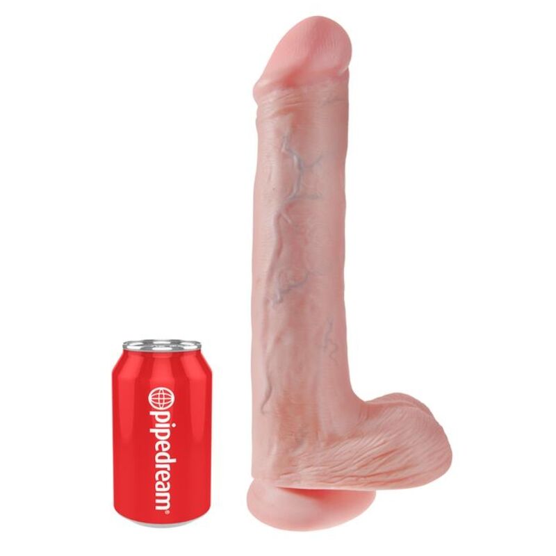 KING COCK - DILDO REALISTICO CON TESTICOLI E VENTOSA 38 CM COLOR CARNE – Peni realistici