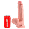 KING COCK PLUS - DILDO REALISTICO A TRIPLA DENSITÀ CON TESTICOLI OSCILLANTI 23 CM CARNE – Peni realistici