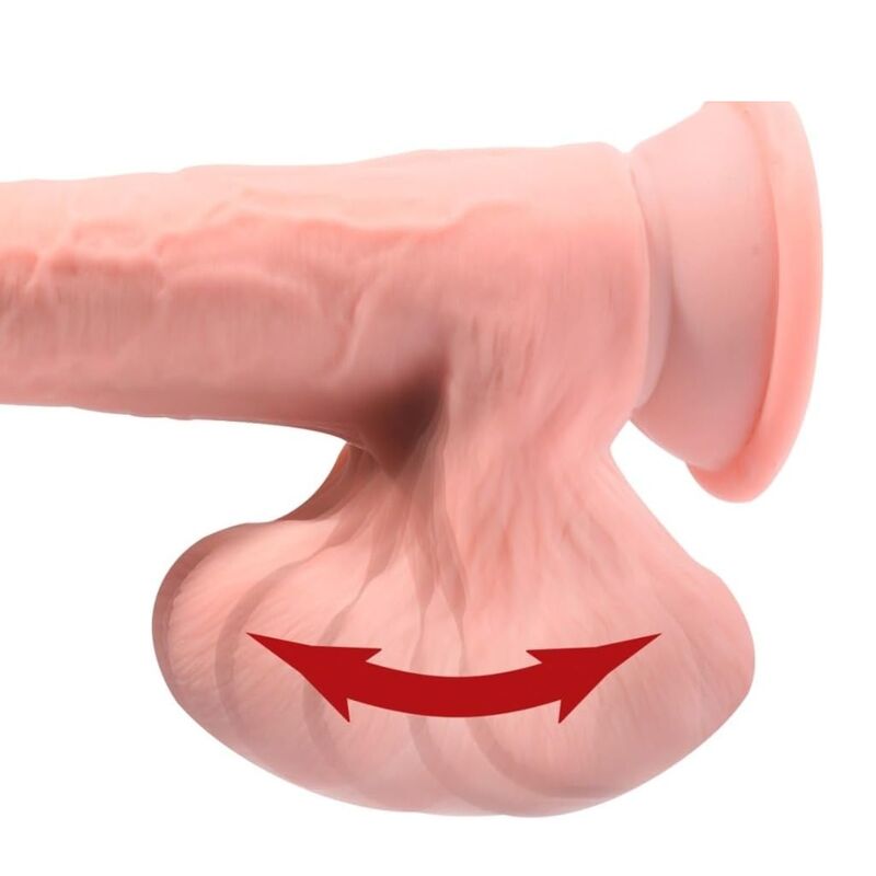 KING COCK PLUS - DILDO REALISTICO A TRIPLA DENSITÀ CON TESTICOLI OSCILLANTI 23 CM CARNE – Peni realistici – foto 3