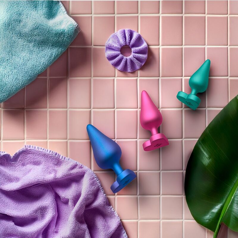 ROMP - KIT PER ALLENAMENTO ANALE LUSTER S/M/L CON BASE A FORMA DI CUORE – Tappi anali – foto 7