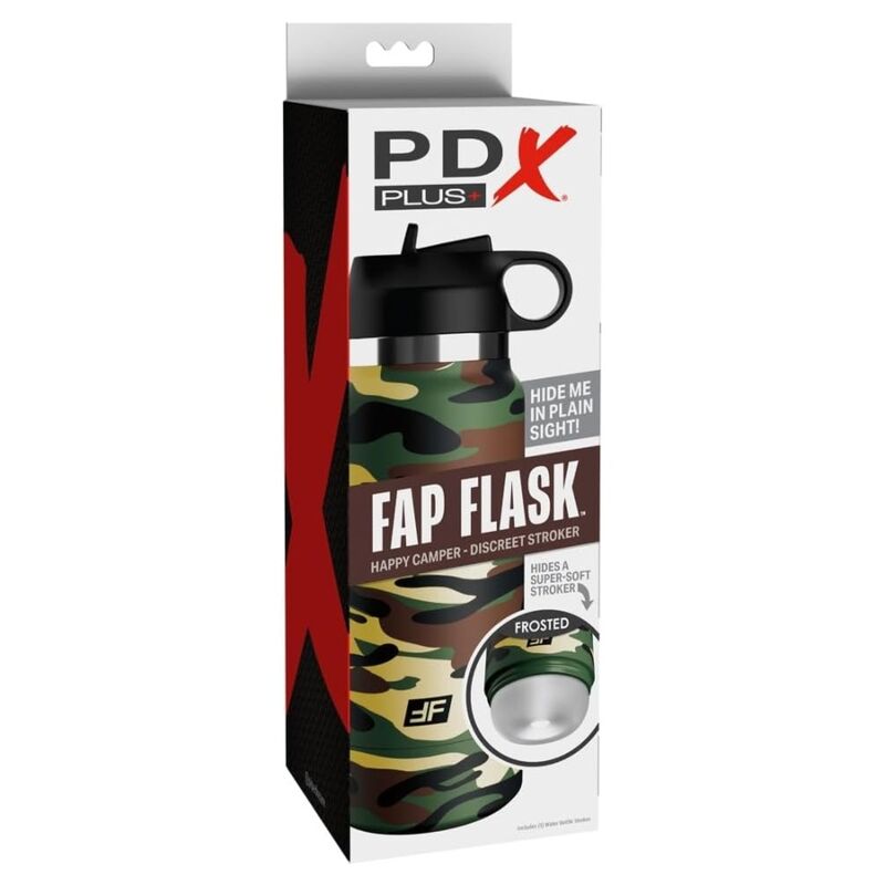 PDX PLUS - FAP FLASK HAPPY CAMPER MASTURBATORE DISCRETO CAMOUFLAGE – Vagine senza vibrazioni