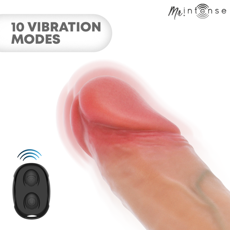 MR INTENSE - ARNOLD L VIBRATORE IN SILICONE PER PENE CON TELECOMANDO 16 CM -Ø- 4,5 CM – Copri pene con estensione – foto 2