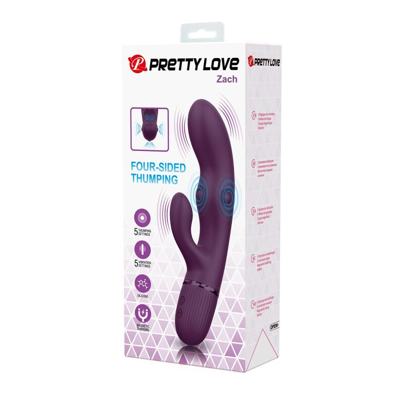 PRETTY LOVE - ZACH VIBRATORE A CONIGLIO RICARICABILE CON 5+5 FUNZIONI – Vibratori di coniglio – foto 11