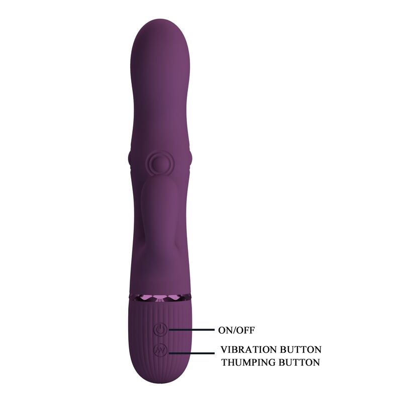 PRETTY LOVE - ZACH VIBRATORE A CONIGLIO RICARICABILE CON 5+5 FUNZIONI – Vibratori di coniglio – foto 4