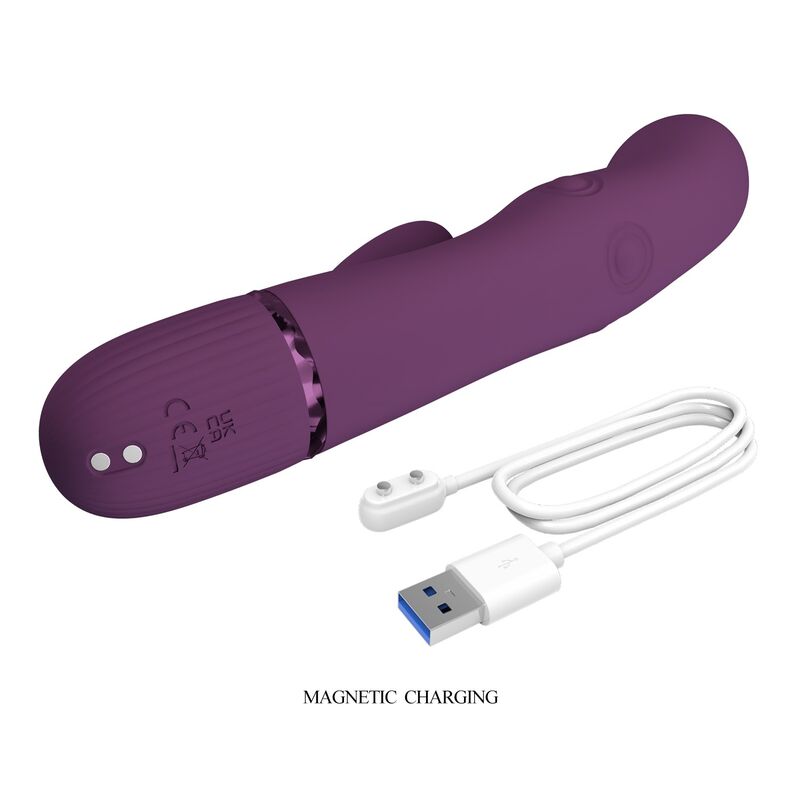 PRETTY LOVE - ZACH VIBRATORE A CONIGLIO RICARICABILE CON 5+5 FUNZIONI – Vibratori di coniglio – foto 5