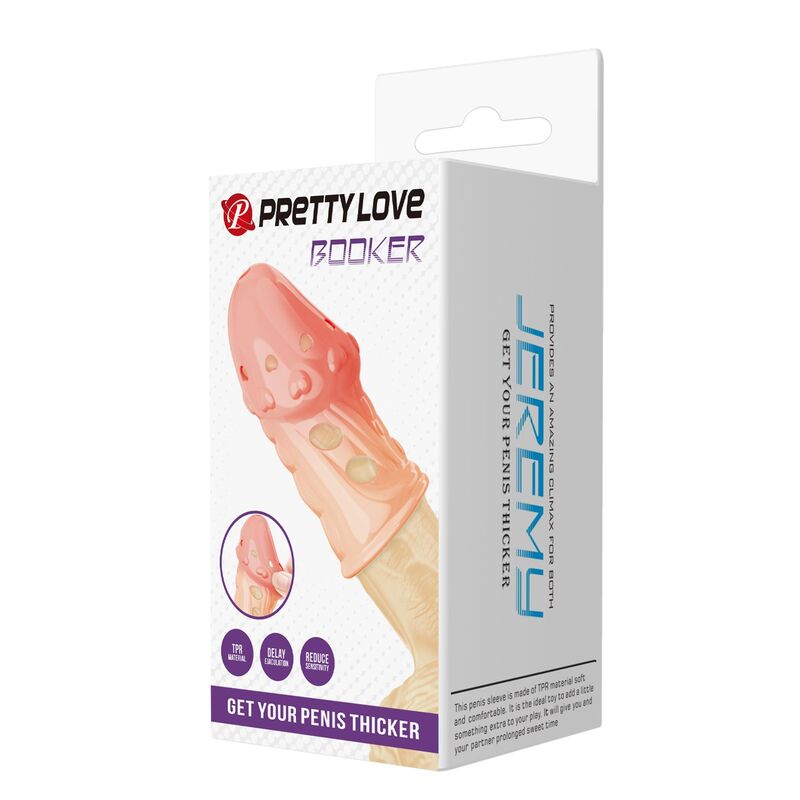 PRETTY LOVE - GUAINA PER PENE CON TESTURIZZAZIONE A CALZINO NATURALE – Manicotti per pene senza estensione – foto 3