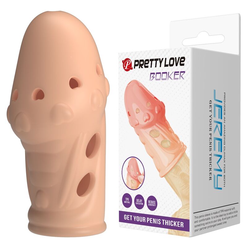 PRETTY LOVE - GUAINA PER PENE CON TESTURIZZAZIONE A CALZINO NATURALE – Manicotti per pene senza estensione