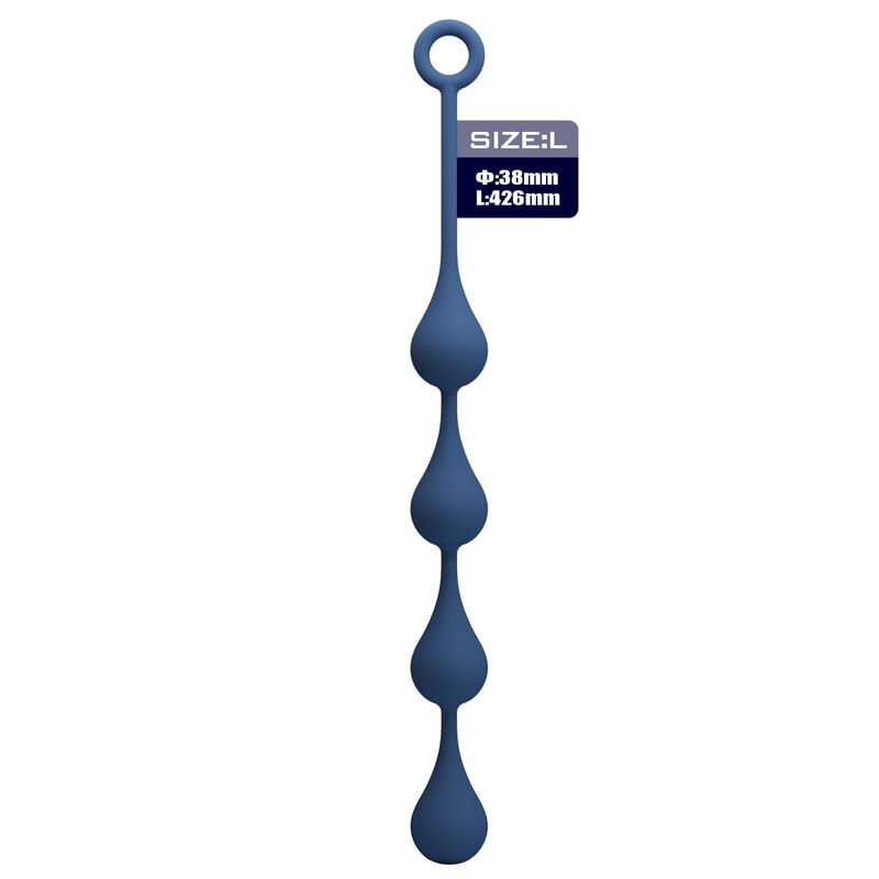 MR PLAY - PERLE ANALI IN SILICONE BLU TAGLIA L 42,6 CM – Perline anali – foto 2