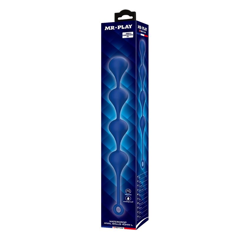 MR PLAY - PERLE ANALI IN SILICONE BLU TAGLIA L 42,6 CM – Perline anali – foto 3