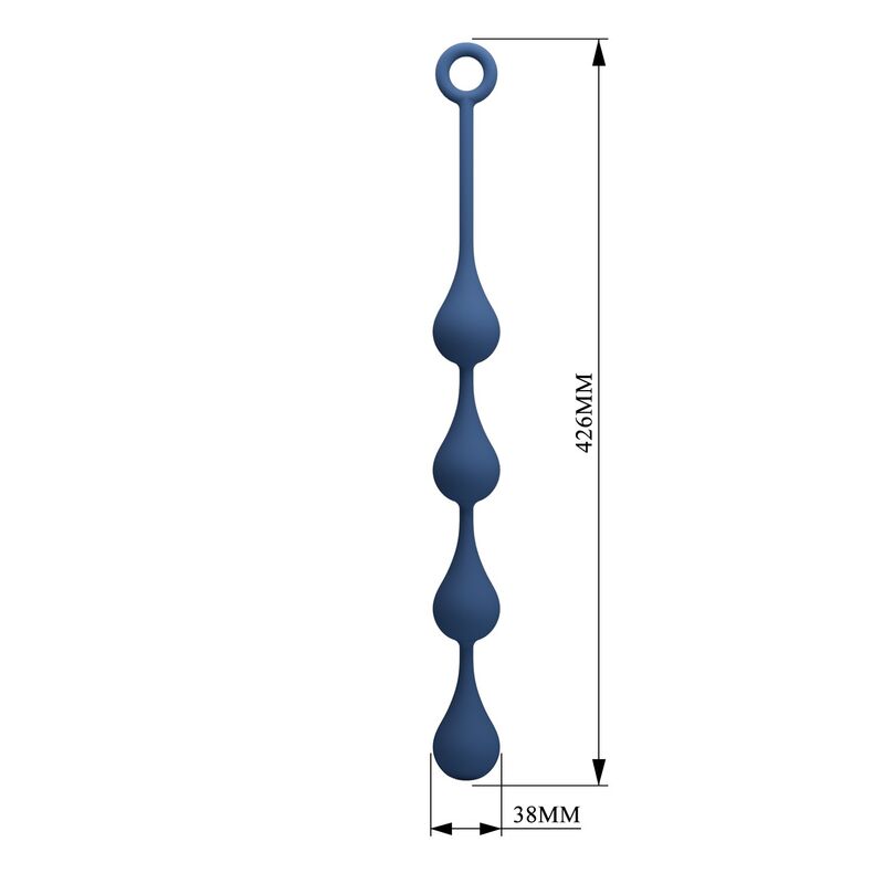 MR PLAY - PERLE ANALI IN SILICONE BLU TAGLIA L 42,6 CM – Perline anali – foto 8