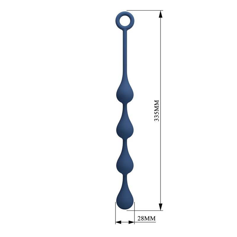 MR PLAY - PERLE ANALI IN SILICONE BLU TAGLIA M 33 CM – Perline anali – foto 8