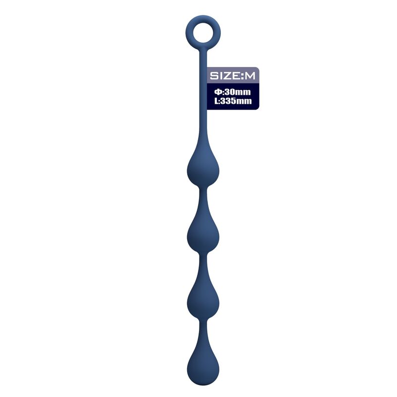 MR PLAY - PERLE ANALI IN SILICONE BLU TAGLIA M 33 CM – Perline anali – foto 2