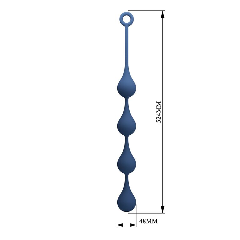 MR PLAY - PERLE ANALI IN SILICONE BLU TAGLIA XL 52,5 CM – Perline anali – foto 8