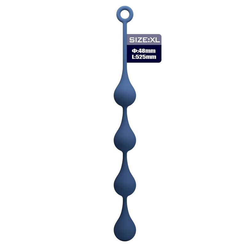 MR PLAY - PERLE ANALI IN SILICONE BLU TAGLIA XL 52,5 CM – Perline anali – foto 2