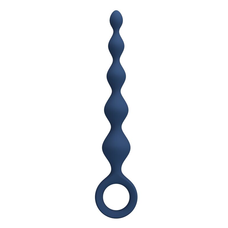 MR PLAY - PERLE ANAL IN SILICONE BLU E PLUG ANAL 20,4 CM – Perline anali – foto 2