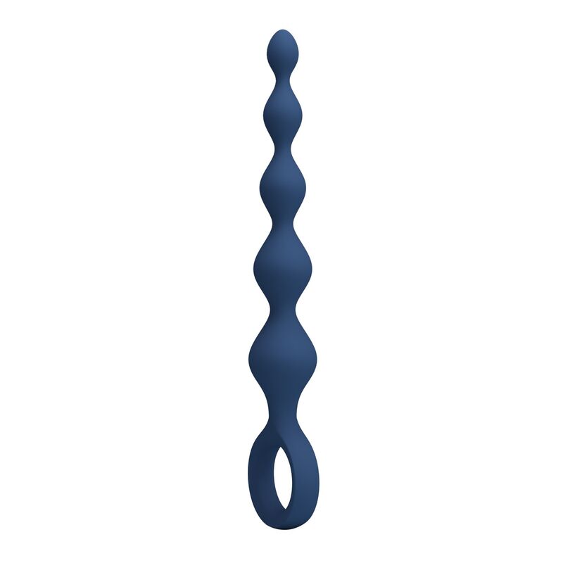 MR PLAY - PERLE ANAL IN SILICONE BLU E PLUG ANAL 20,4 CM – Perline anali – foto 5