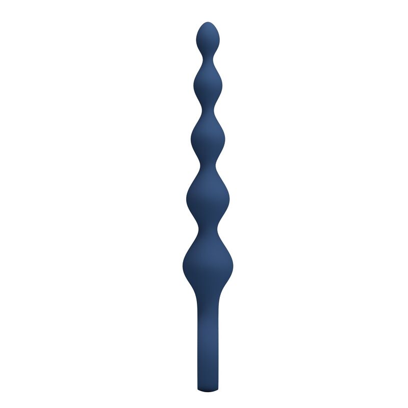 MR PLAY - PERLE ANAL IN SILICONE BLU E PLUG ANAL 20,4 CM – Perline anali – foto 4
