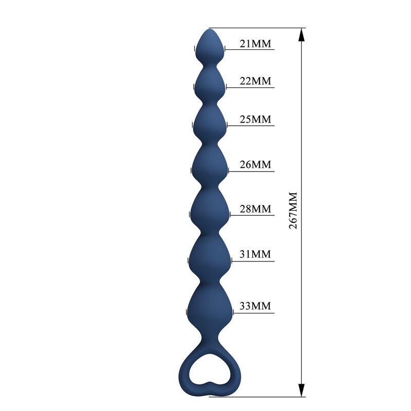 MR PLAY - PERLE ANALALI IN SILICONE BLU E PLUG ANAL 26,7 CM – Perline anali – foto 9