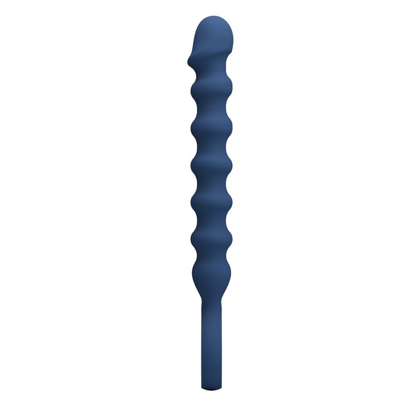 MR PLAY - PERLE ANAL IN SILICONE BLU E PLUG ANAL -Ø- 3,4 CM - 28,5 CM – Perline anali – foto 5