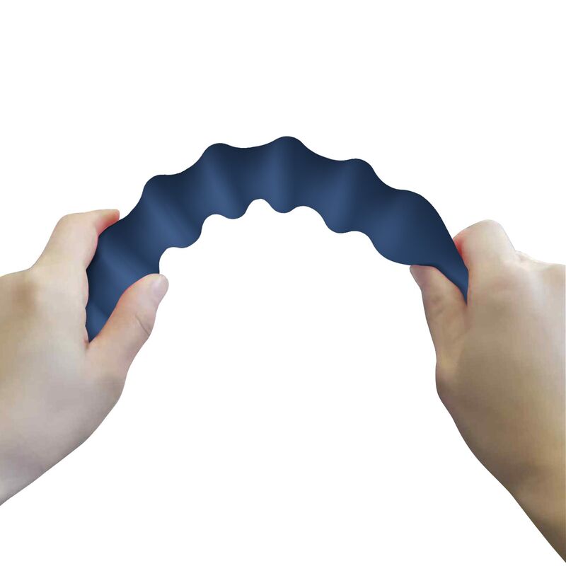 MR PLAY - PERLE ANAL IN SILICONE BLU E PLUG ANAL -Ø- 3,4 CM - 28,5 CM – Perline anali – foto 8