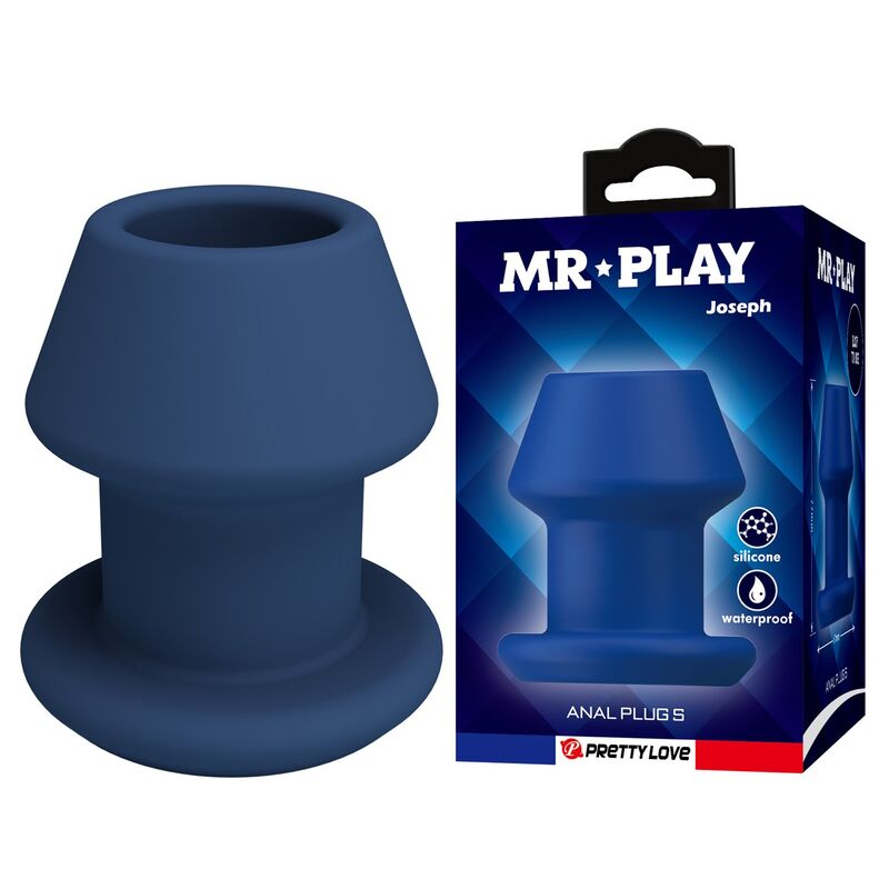 MR PLAY - JACK BLUE PLUG ANALE CAVO IN SILICONE TAGLIA S – Tappi anali