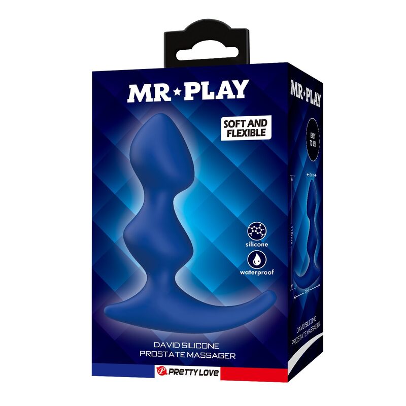 MR PLAY - PLUG ANALE ERGONOMICO BLU – Tappi anali – foto 2