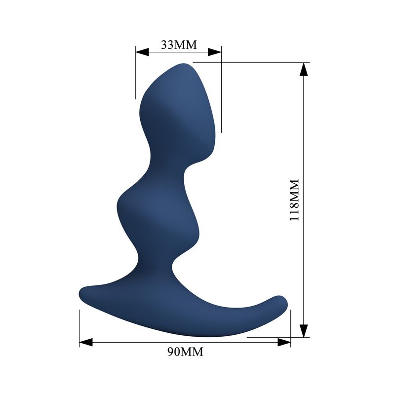 MR PLAY - PLUG ANALE ERGONOMICO BLU – Tappi anali – foto 5