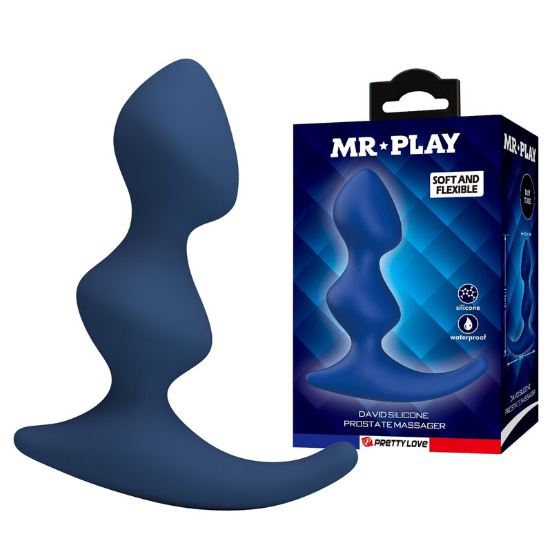 MR PLAY - PLUG ANALE ERGONOMICO BLU – Tappi anali – foto 8