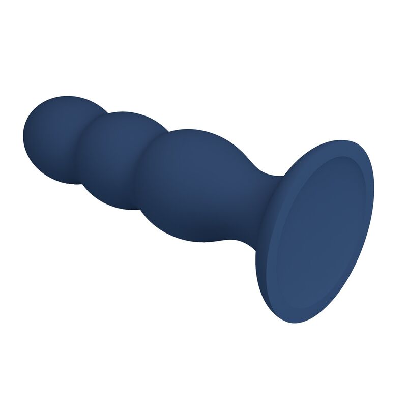 MR PLAY - PLUG ANALE CON SFERE METALLICHE E VENTOSA BLU – Tappi anali – foto 4
