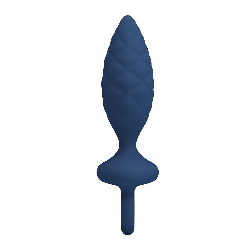 MR PLAY - PLUG ANALE TESTURIZZATO CON ANELLO BLU L – Tappi anali – foto 5