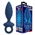 MR PLAY - PLUG ANALE TESTURIZZATO CON ANELLO BLU L – Tappi anali