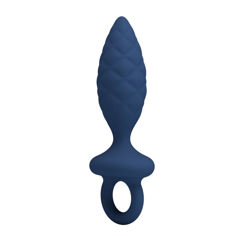 MR PLAY - PLUG ANALE TESTURIZZATO CON ANELLO BLU M – Tappi anali – foto 3