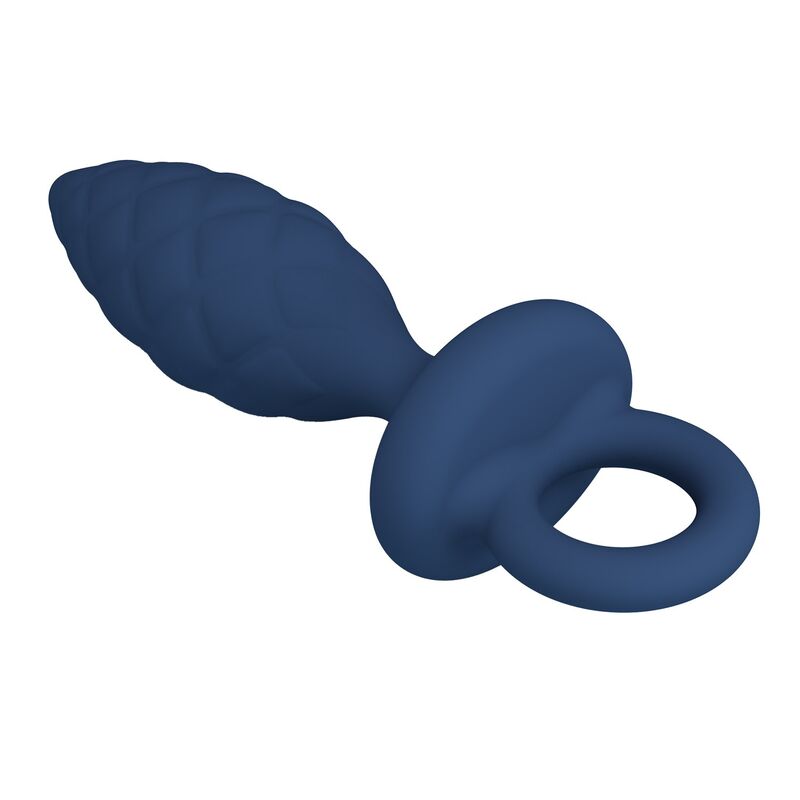 MR PLAY - PLUG ANALE TESTURIZZATO CON ANELLO BLU S – Tappi anali – foto 7