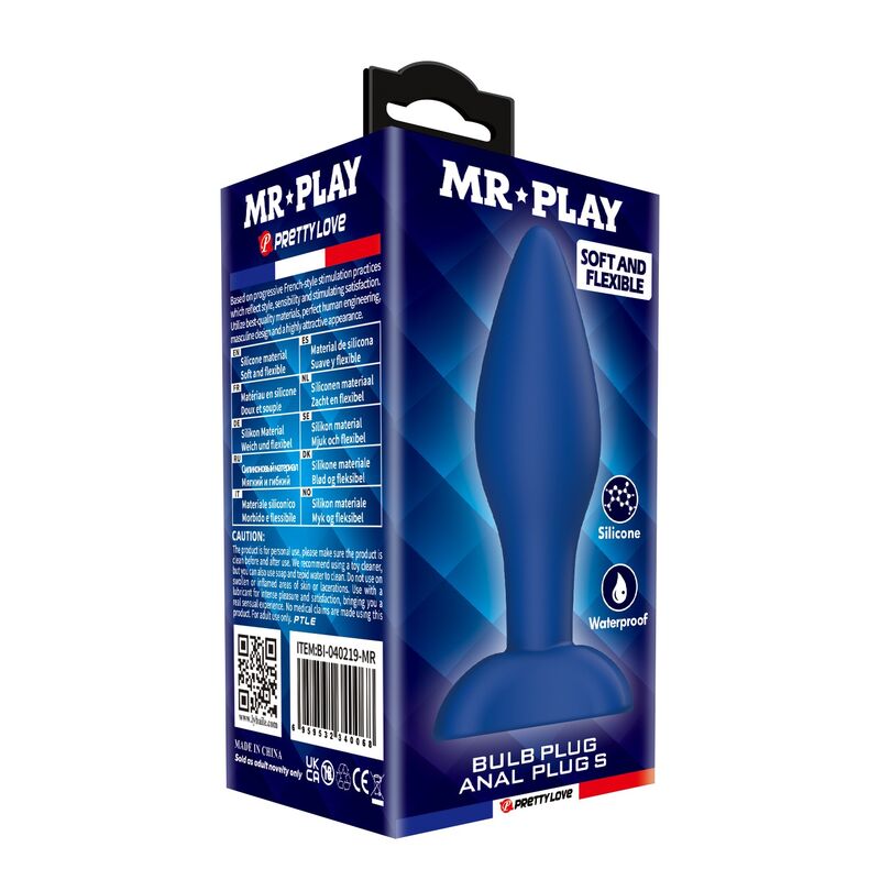 MR PLAY - PLUG ANALE CONICO IN SILICONE BLU S – Tappi anali – foto 3