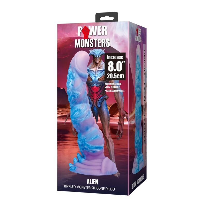 POWER MONSTERS - DILDO IN SILICONE ALIEN FANTASY 20,5 CM Ø 4,8 CM – Falli senza vibrazioni – foto 3