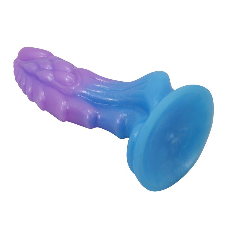 POWER MONSTERS - DILDO REALISTICO ATLANTEANO CON VENTOSA 19 CM Ø 5 CM BLU E VIOLA – Falli senza vibrazioni – foto 5