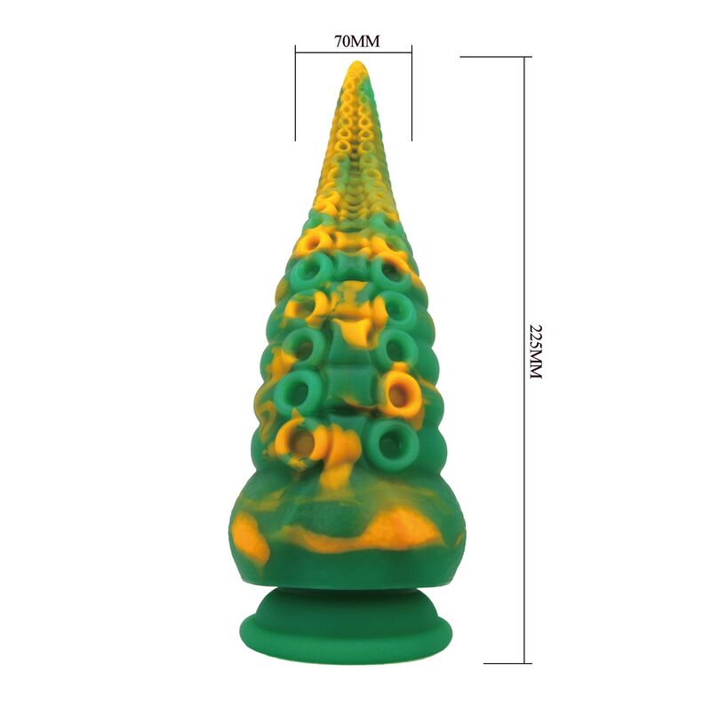 POWER MONSTERS - ABYSSAL COLOSSUS BICOLOR FANTASY DILDO IN SILICONE 22.5 CM Ø 6 CM – Falli senza vibrazioni – foto 6