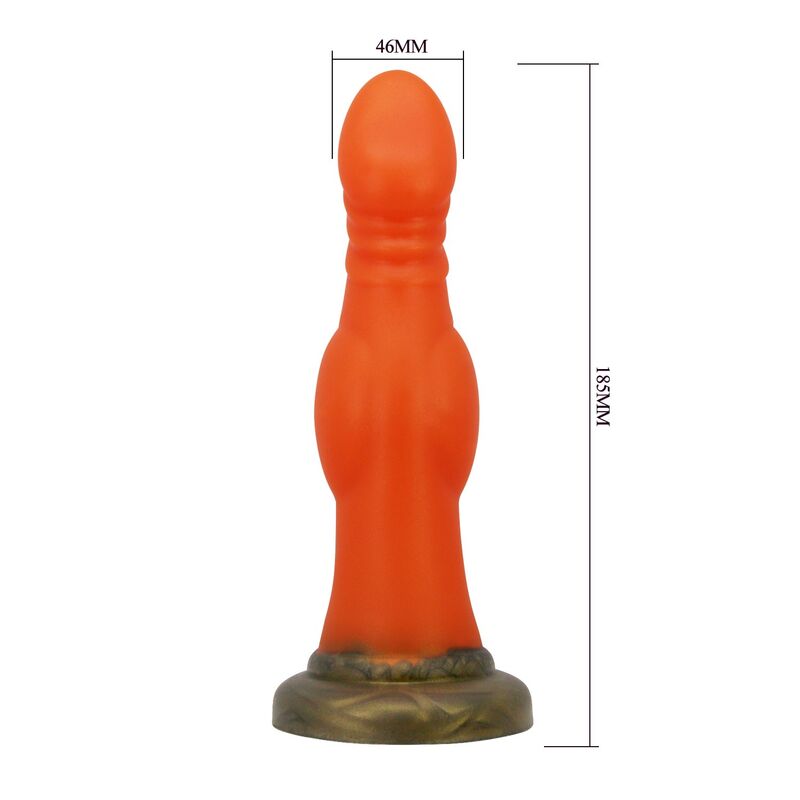 POWER MONSTERS - BLAZEHEART CHARGER FANTASY DILDO IN SILICONE 18,5 CM Ø 4,5 CM – Falli senza vibrazioni – foto 6