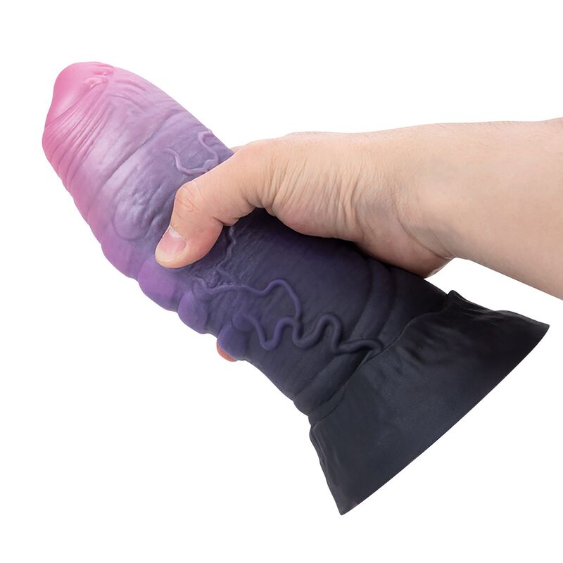 POWER MONSTERS - DREADFUL FIEND BICOLOR FANTASY SILICONE DILDO 24 CM Ø 6 CM – Falli senza vibrazioni – foto 4