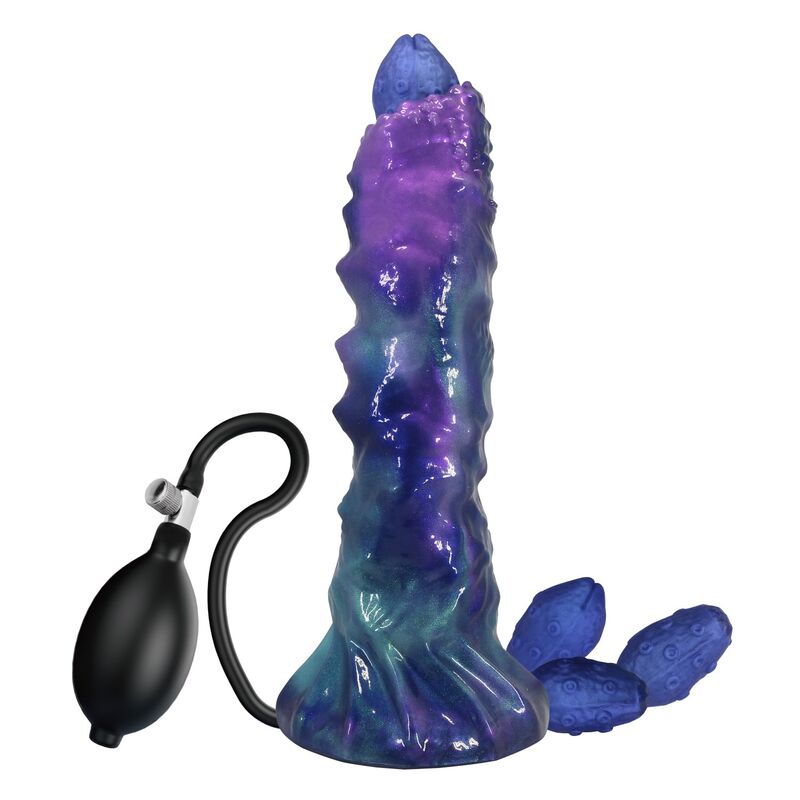 POWER MONSTERS - DUSKWALKER SENTINEL TRICOLOR DILDO GONFIABILE IN SILICONE FANTASY 23 CM Ø 5 CM – Anale gonfiabile