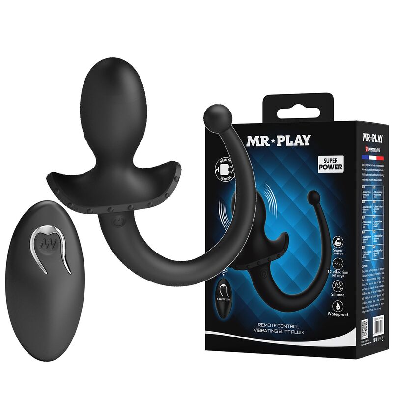 MR PLAY - VIBRATORE ANALE E PERINEO CON TELECOMANDO WIRELESS, NERO – Vibratori anali – foto 10