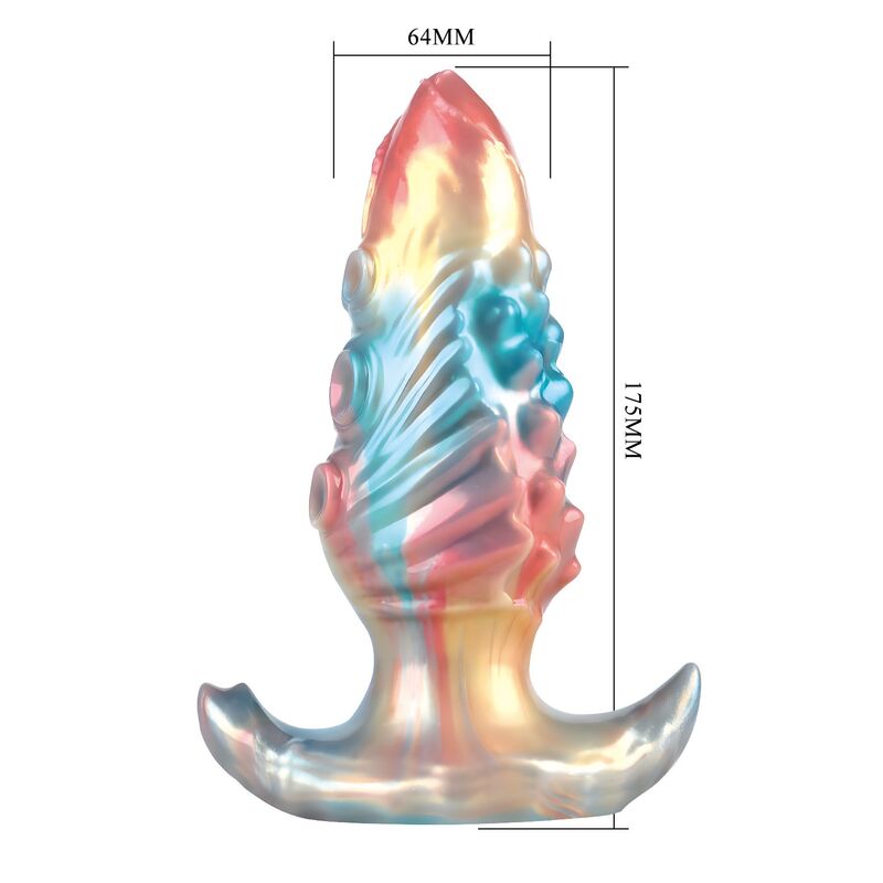 POWER MONSTERS - EBON LEVIATHAN TRICOLORE PLUG ANALE GONFIABILE FANTASY 18 CM – Anale gonfiabile – foto 8