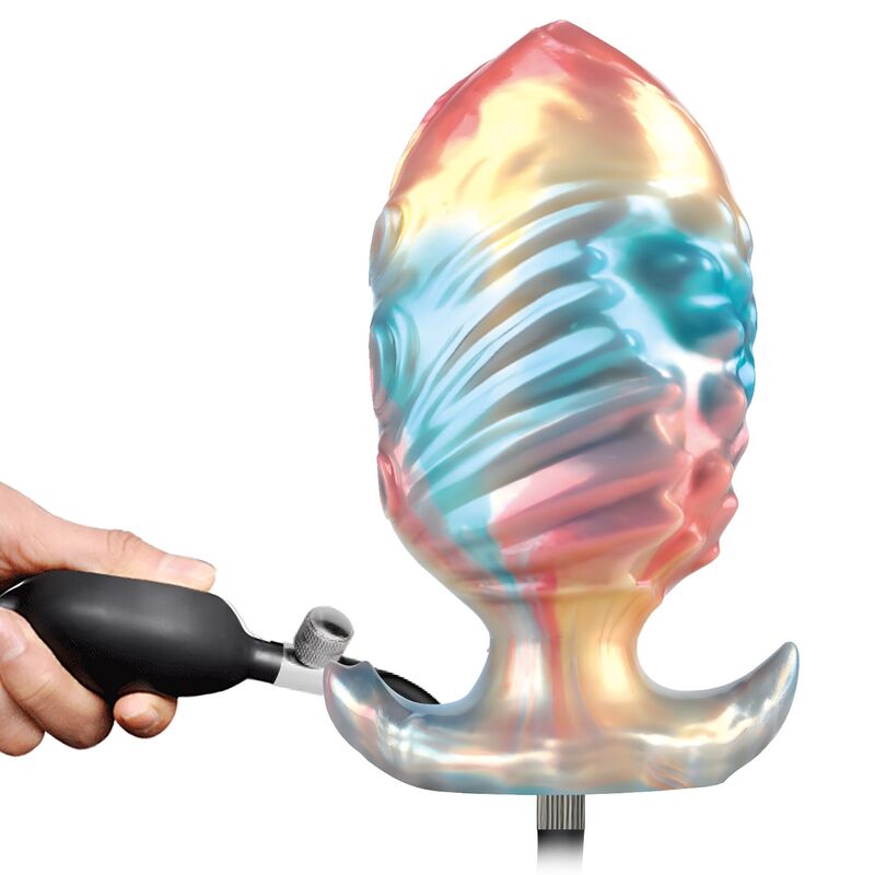 POWER MONSTERS - EBON LEVIATHAN TRICOLORE PLUG ANALE GONFIABILE FANTASY 18 CM – Anale gonfiabile – foto 4